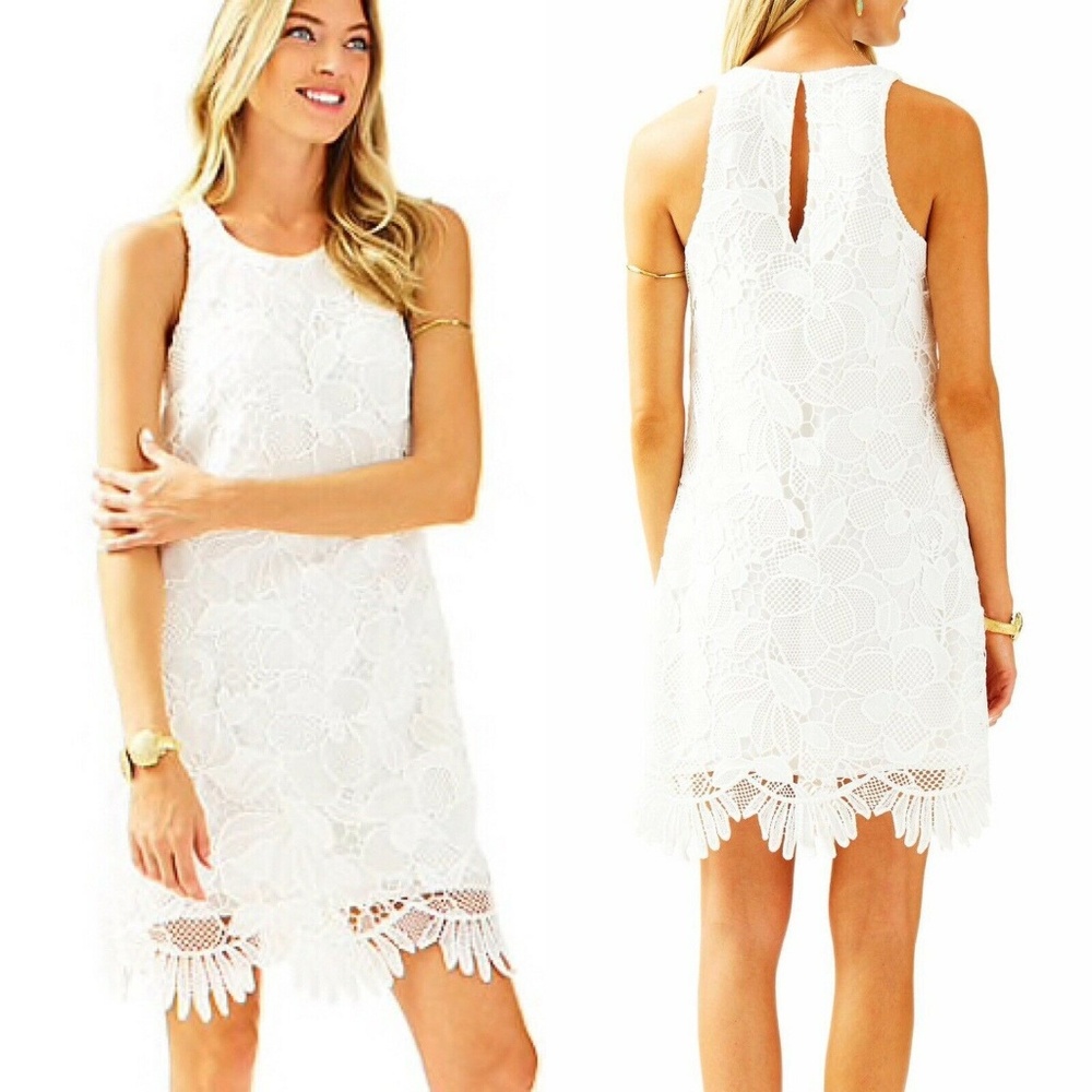 Lilly Pulitzer MARLISSA Shift Lace Dress White NEW